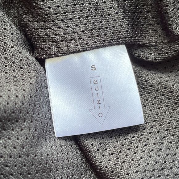 Danielle GUIZIO Hooded Windbreaker Zipper Pocket Black Size S Softshell Festival - Picture 10 of 14